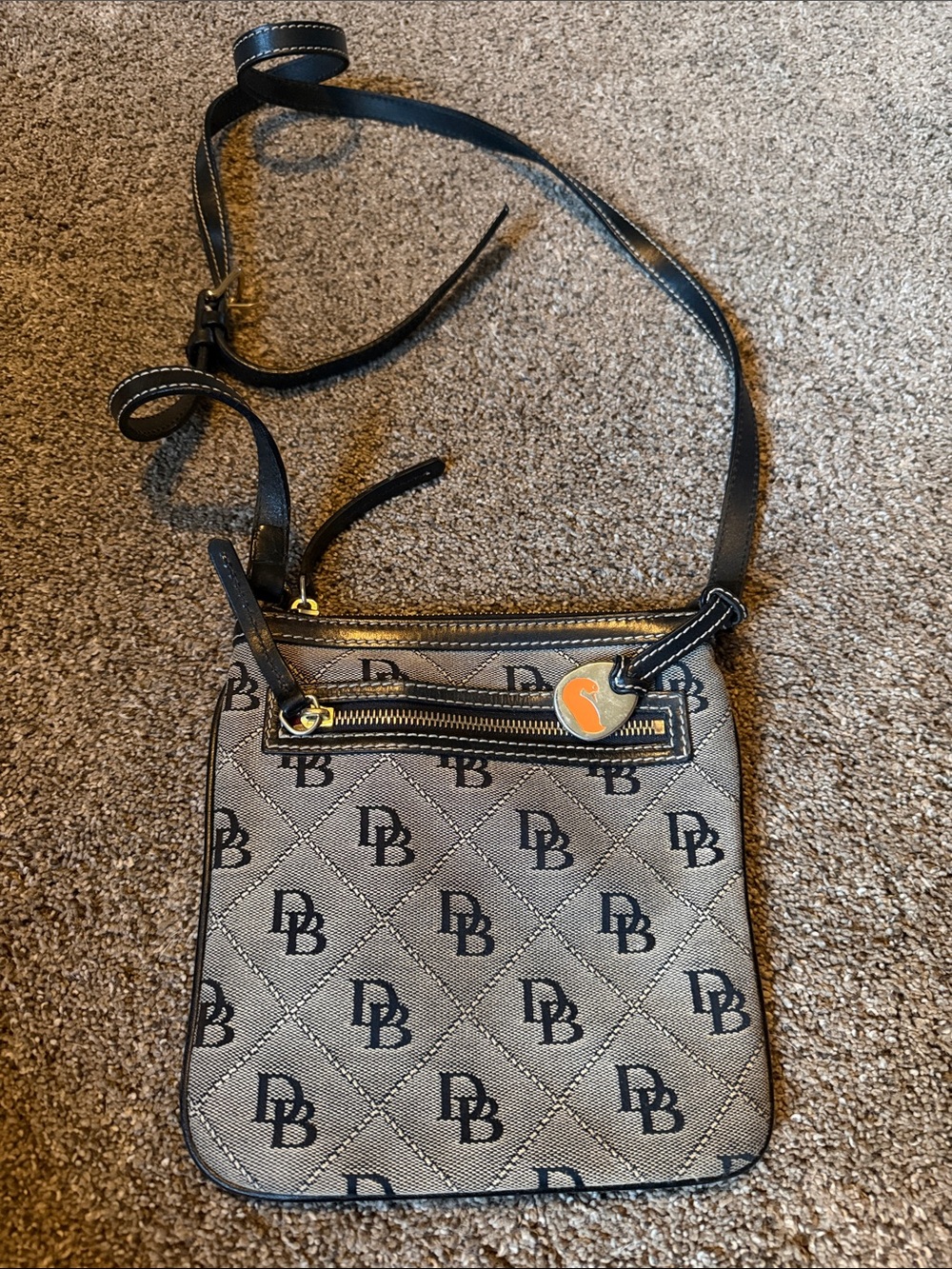 Dooney & Bourke Black and Gray Crossbody Bag